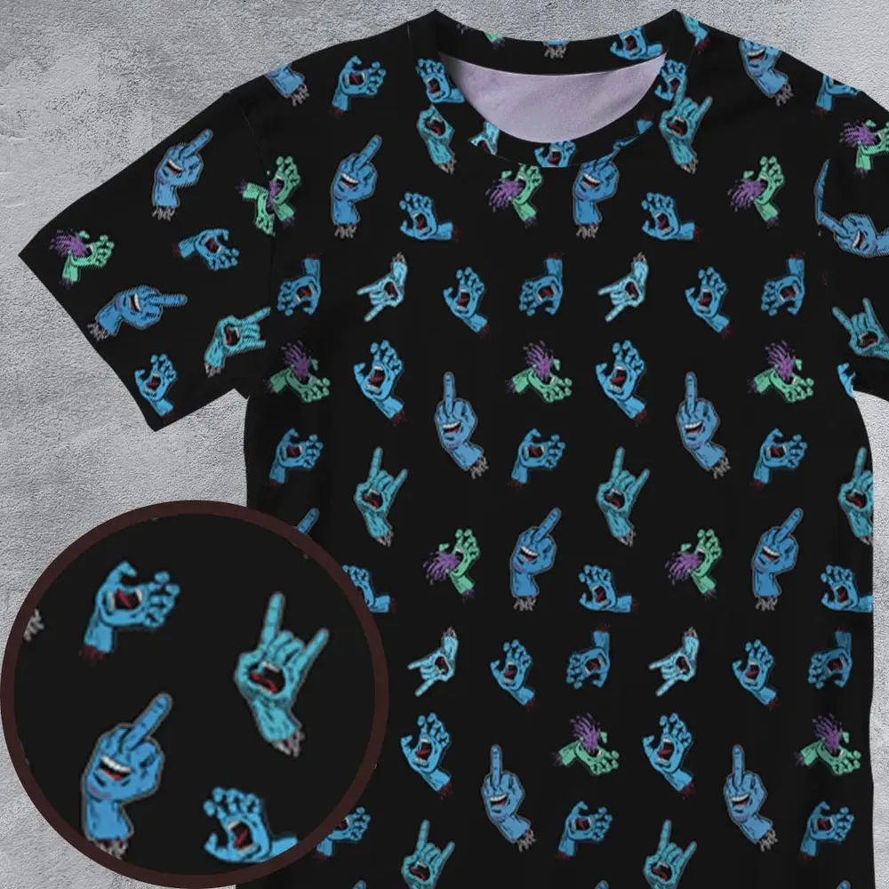 Santa Cruz Screaming Hand All-Over Print Unisex T-Shirt - 4