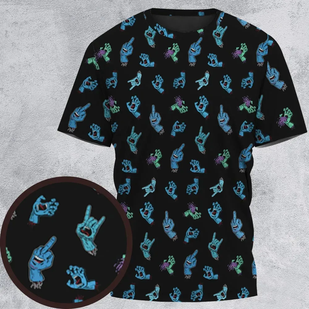 Santa Cruz Screaming Hand All-Over Print Unisex T-Shirt - 2