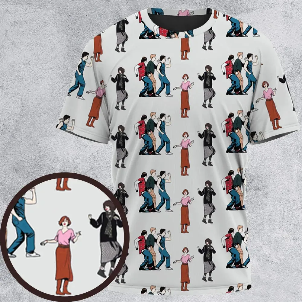 The Breakfast Club Characters Pattern All-Over Print Unisex T-Shirt - 2