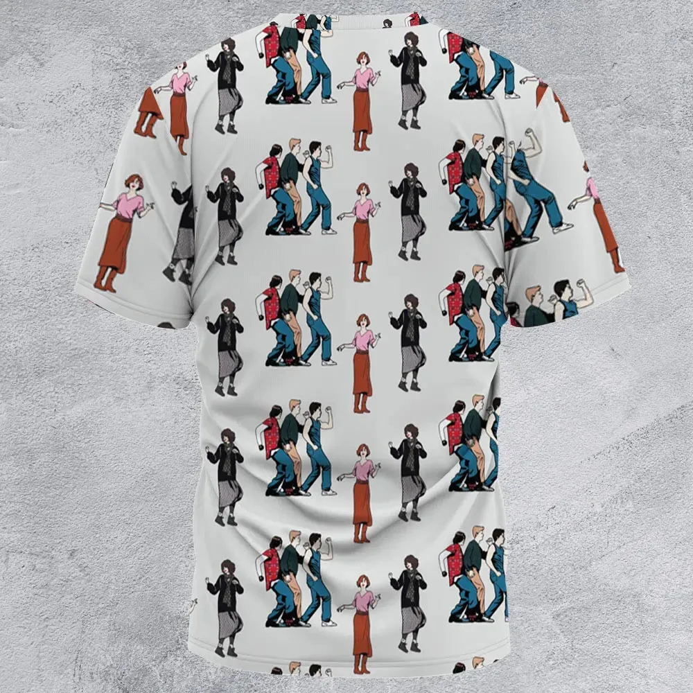 The Breakfast Club Characters Pattern All-Over Print Unisex T-Shirt - 3