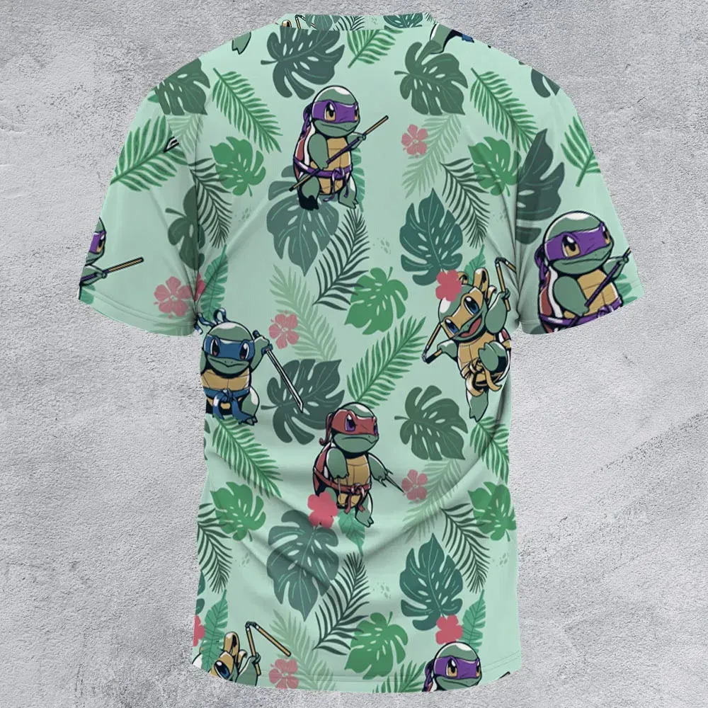 Teenage Mutant Ninja Squirtle All-Over Print Unisex T-Shirt - 3
