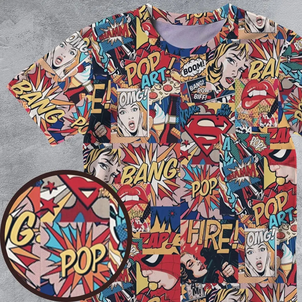 Pop Art All-Over Print Unisex T-Shirt - 4