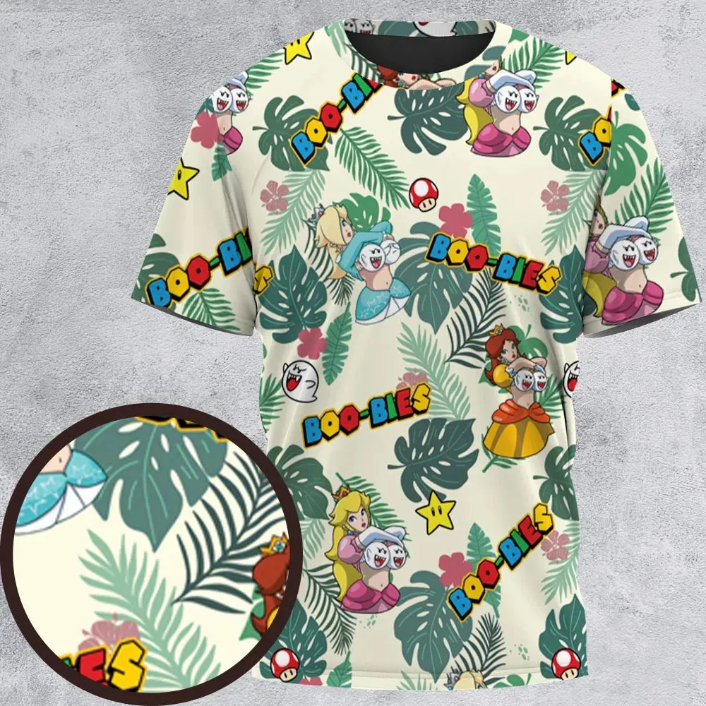 Super Mario Boo-Bies Pattern All-Over Print Unisex T-Shirt - 2