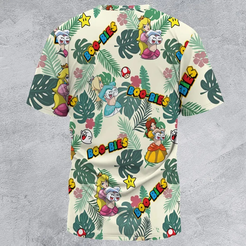 Super Mario Boo-Bies Pattern All-Over Print Unisex T-Shirt - 3