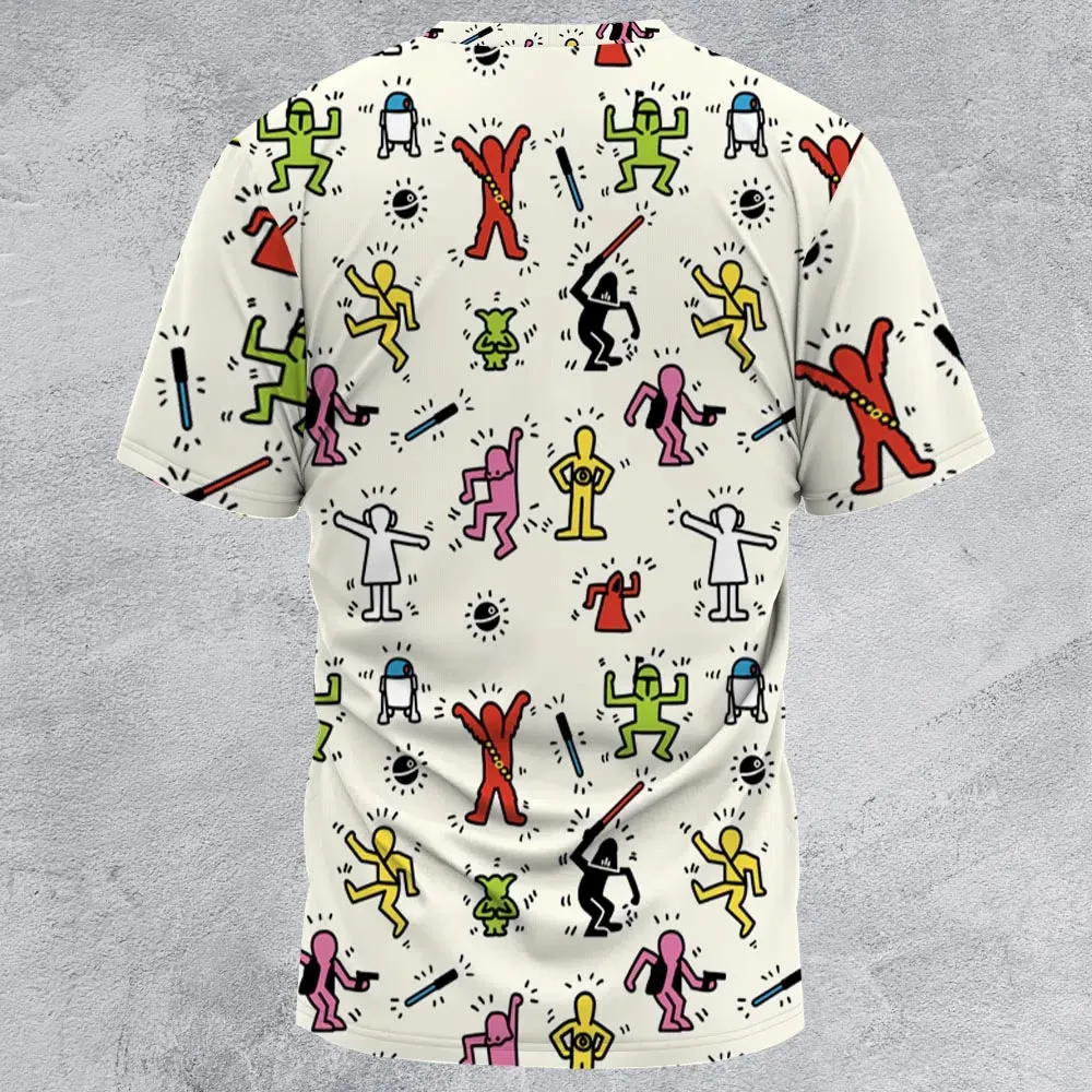 Pop Wars Star Wars Pop Art Pattern All-Over Print Unisex T-Shirt - 2