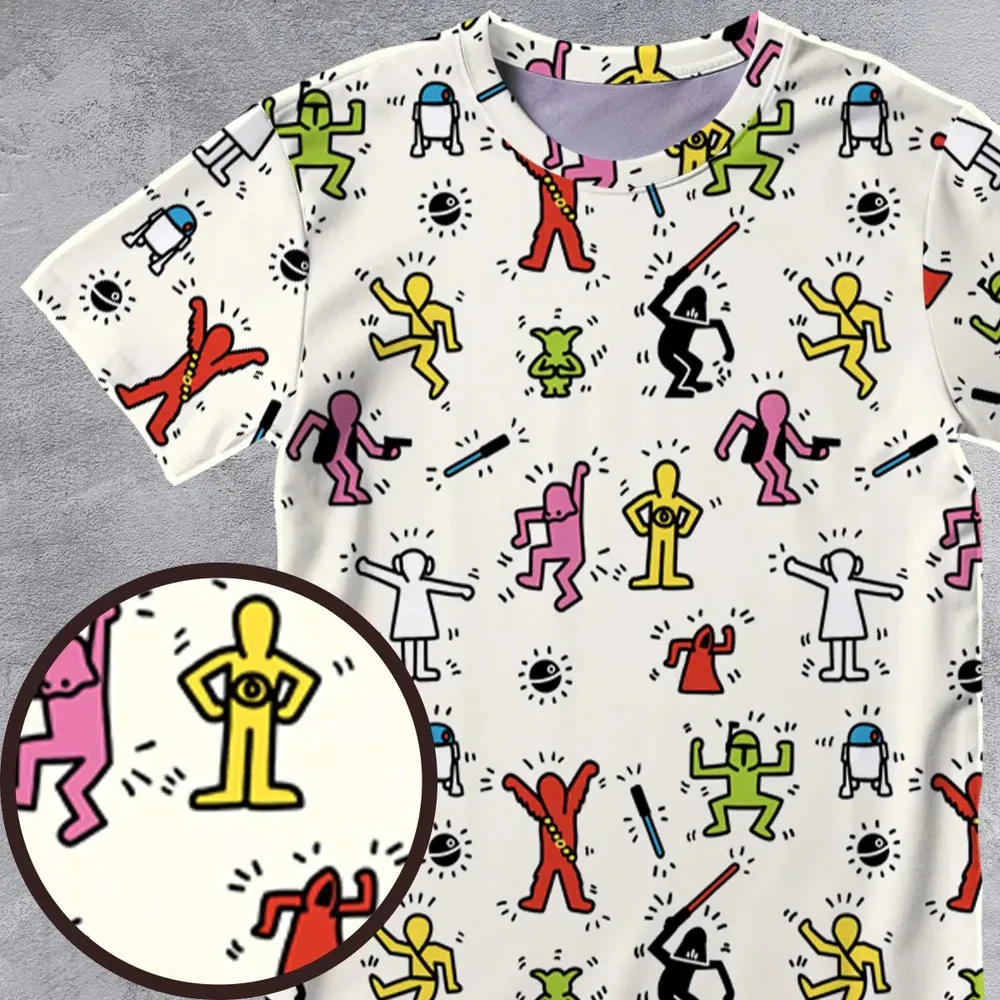Pop Wars Star Wars Pop Art Pattern All-Over Print Unisex T-Shirt - 4