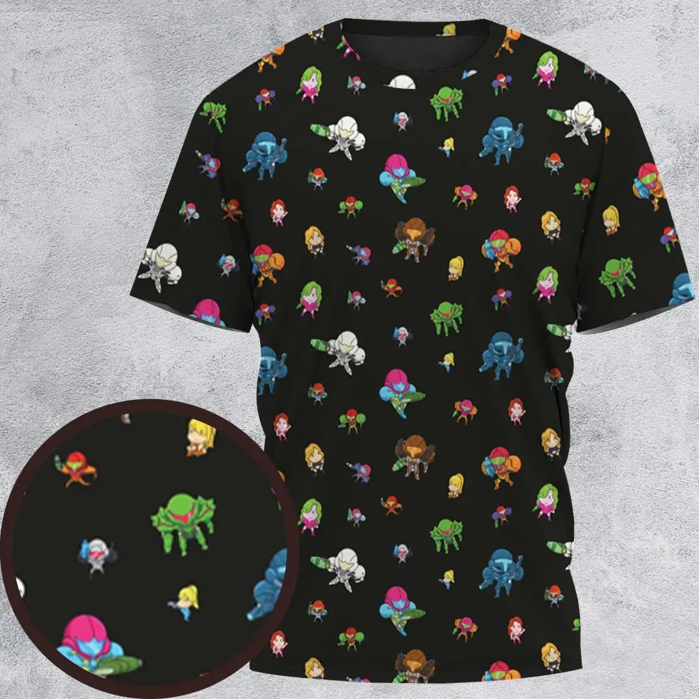 Metroid Pattern All-Over Print Unisex T-Shirt - 2