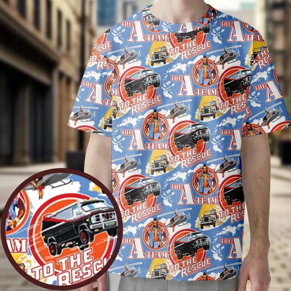To The Rescue The A Team Pattern All-Over Print Unisex T-Shirt - 3