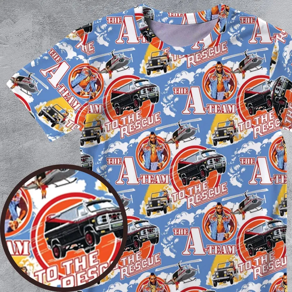To The Rescue The A Team Pattern All-Over Print Unisex T-Shirt - 4