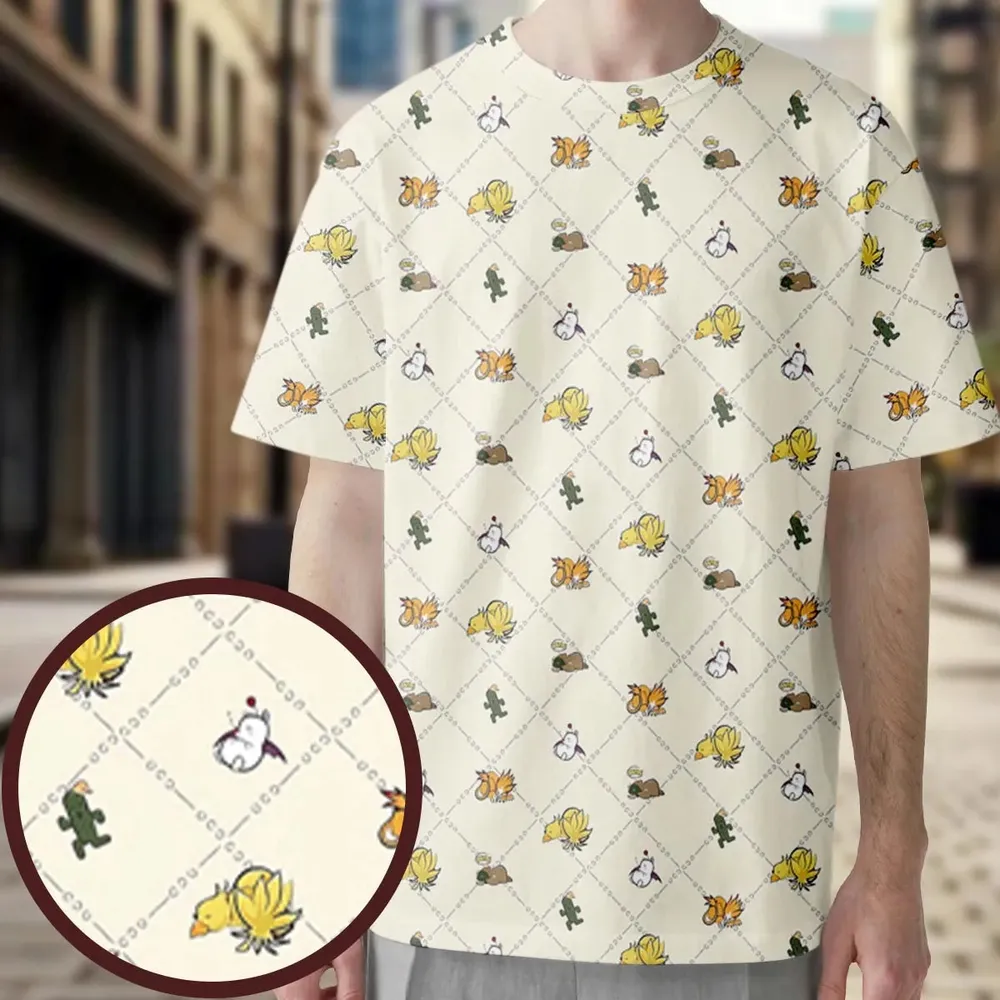 Final Fantasy Sleeping Creatures Pattern All-Over Print Unisex T-Shirt - 3
