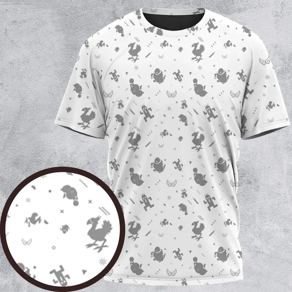 Final Fantasy Creatures Pattern All-Over Print Unisex T-Shirt - 2