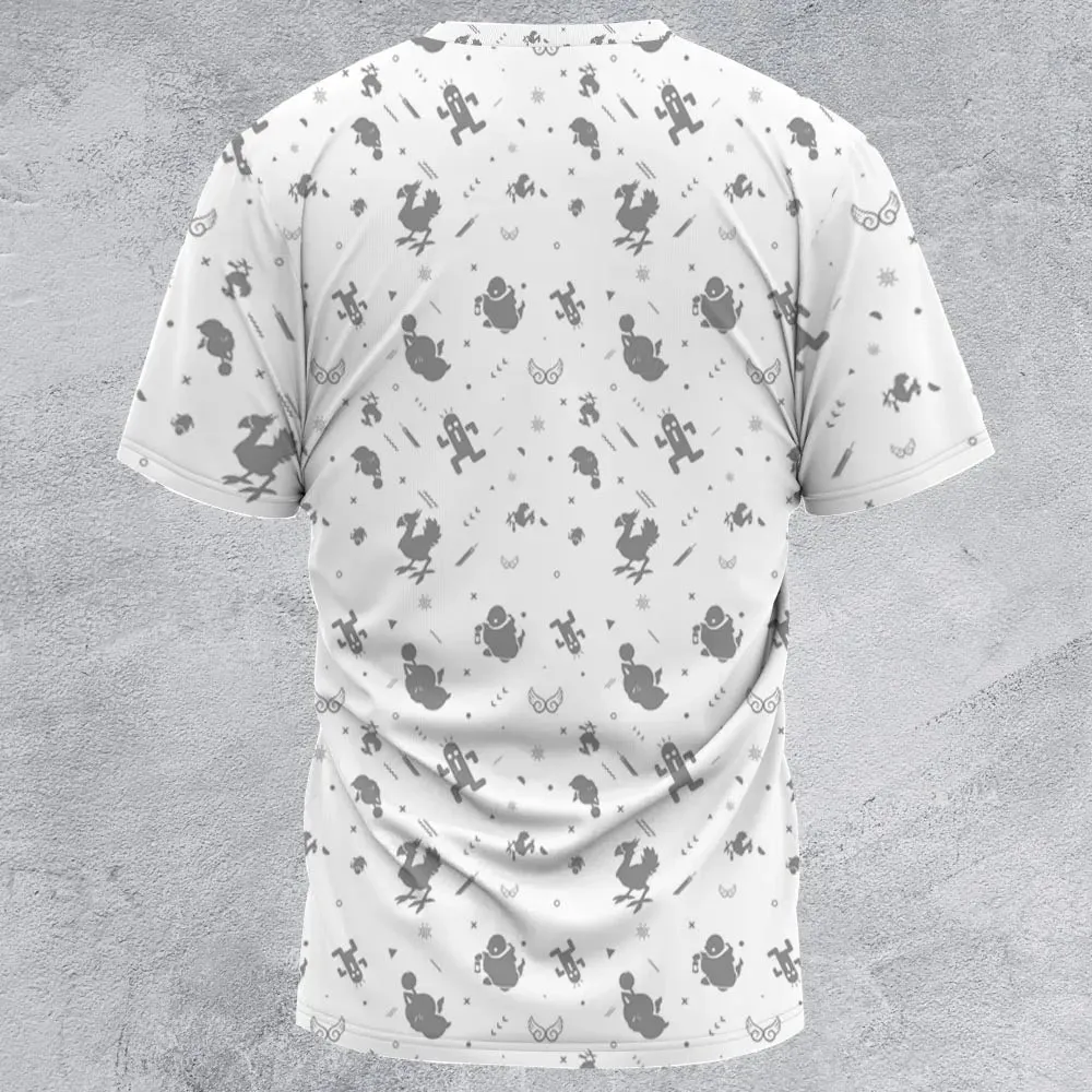 Final Fantasy Creatures Pattern All-Over Print Unisex T-Shirt - 3