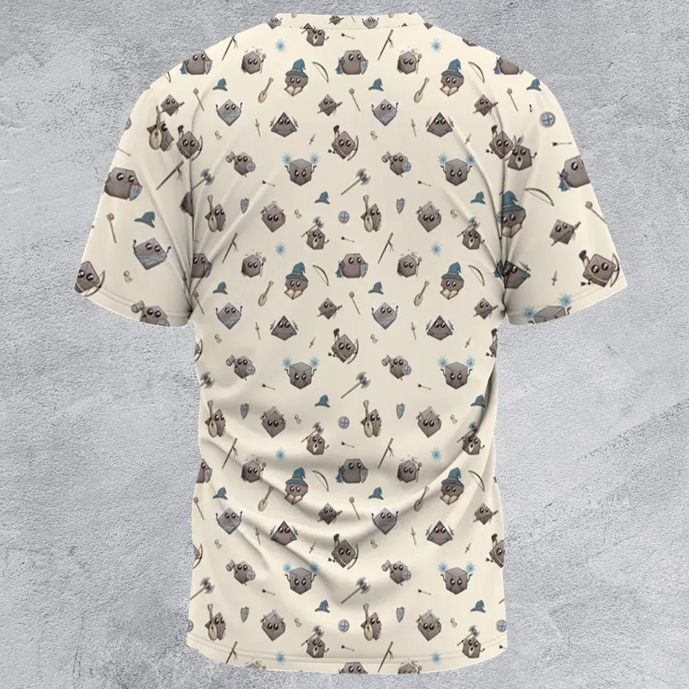 Kawaii Dices DnD Pattern All-Over Print Unisex T-Shirt - 2