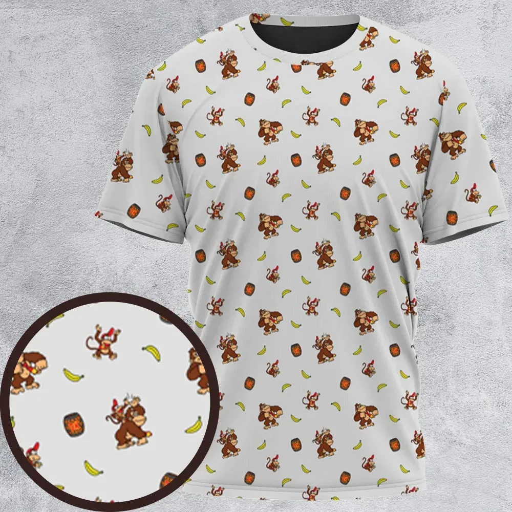 Nintendo Donkey Kong Characters Pattern All-Over Print Unisex T-Shirt - 2