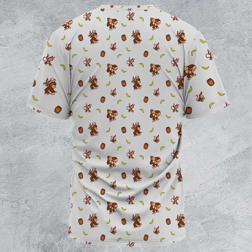 Nintendo Donkey Kong Characters Pattern All-Over Print Unisex T-Shirt - 3