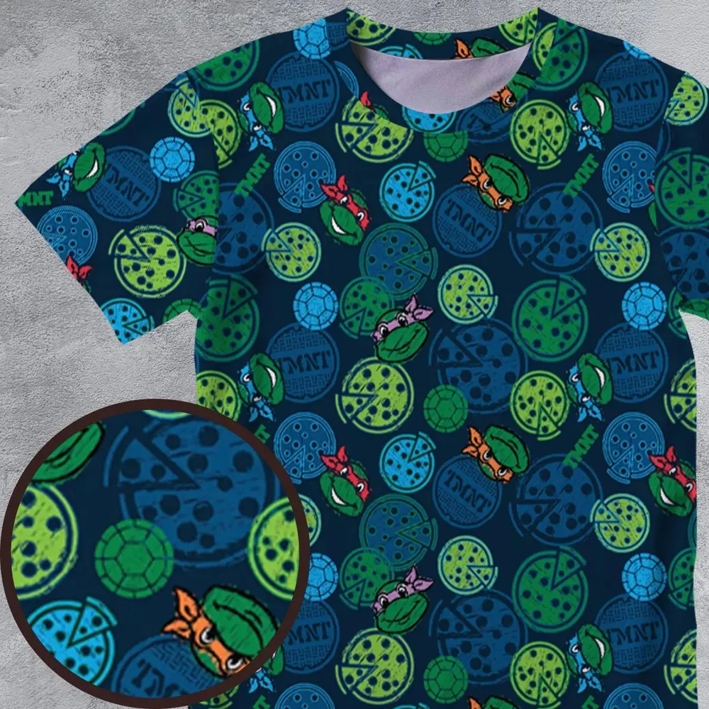 Teenage Mutant Ninja Turtles Pizza All-Over Print Unisex T-Shirt - 4