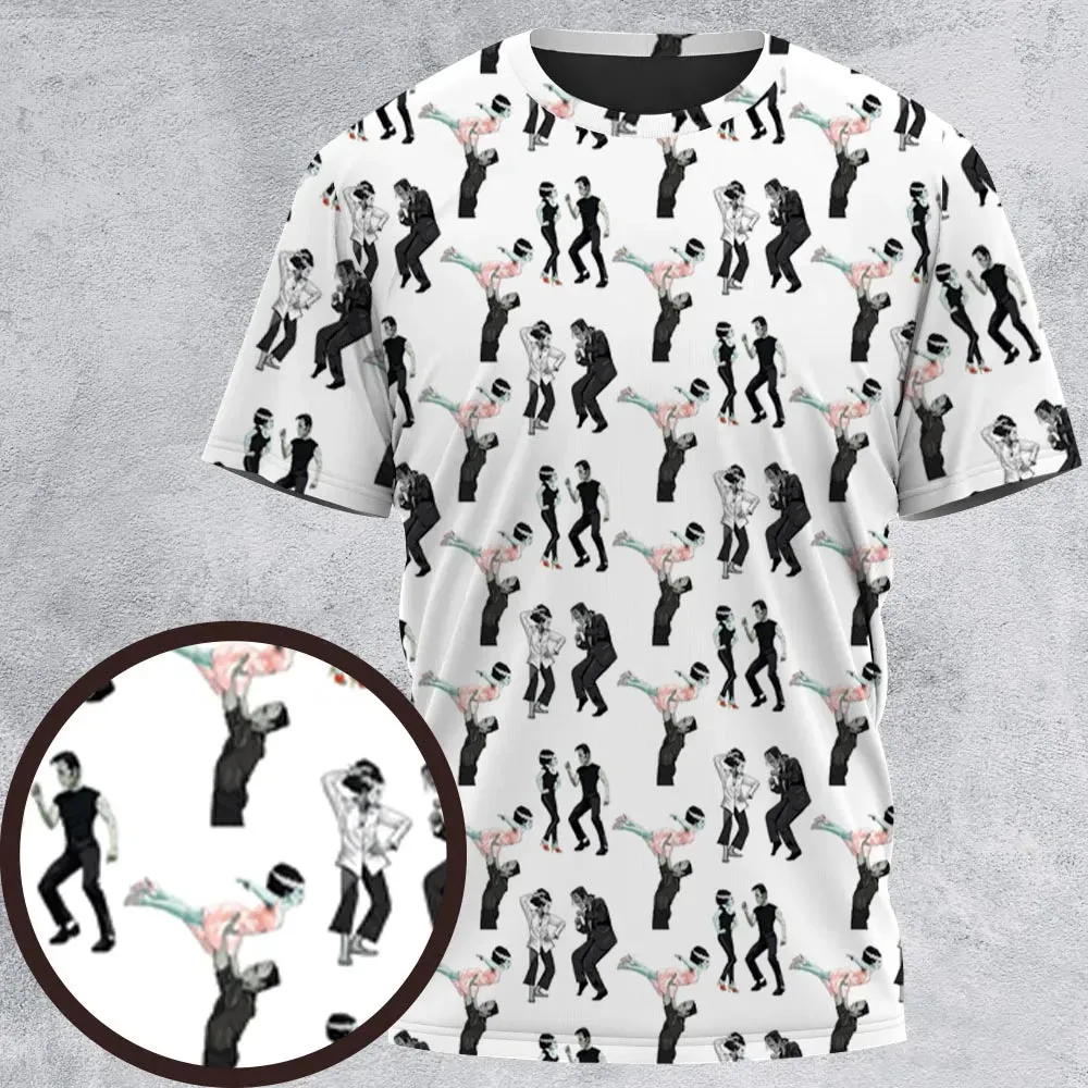 Frankenstein And Bride Dance Movies Dance Scene Mashup All-Over Print Unisex T-Shirt - 2