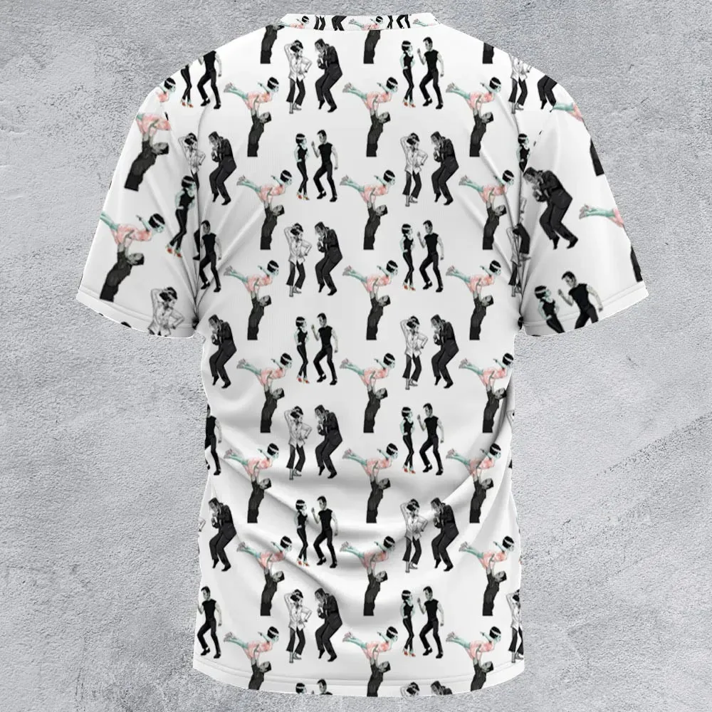 Frankenstein And Bride Dance Movies Dance Scene Mashup All-Over Print Unisex T-Shirt - 3