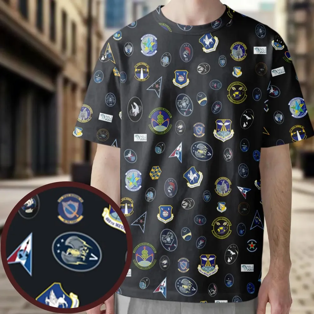 Space Force Squadron Pattern All-Over Print Unisex T-Shirt - 4