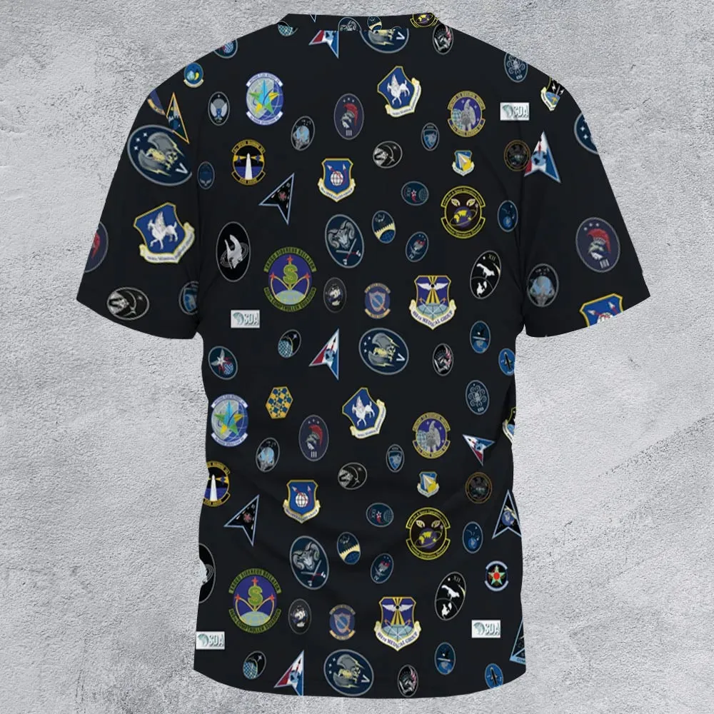 Space Force Squadron Pattern All-Over Print Unisex T-Shirt - 3