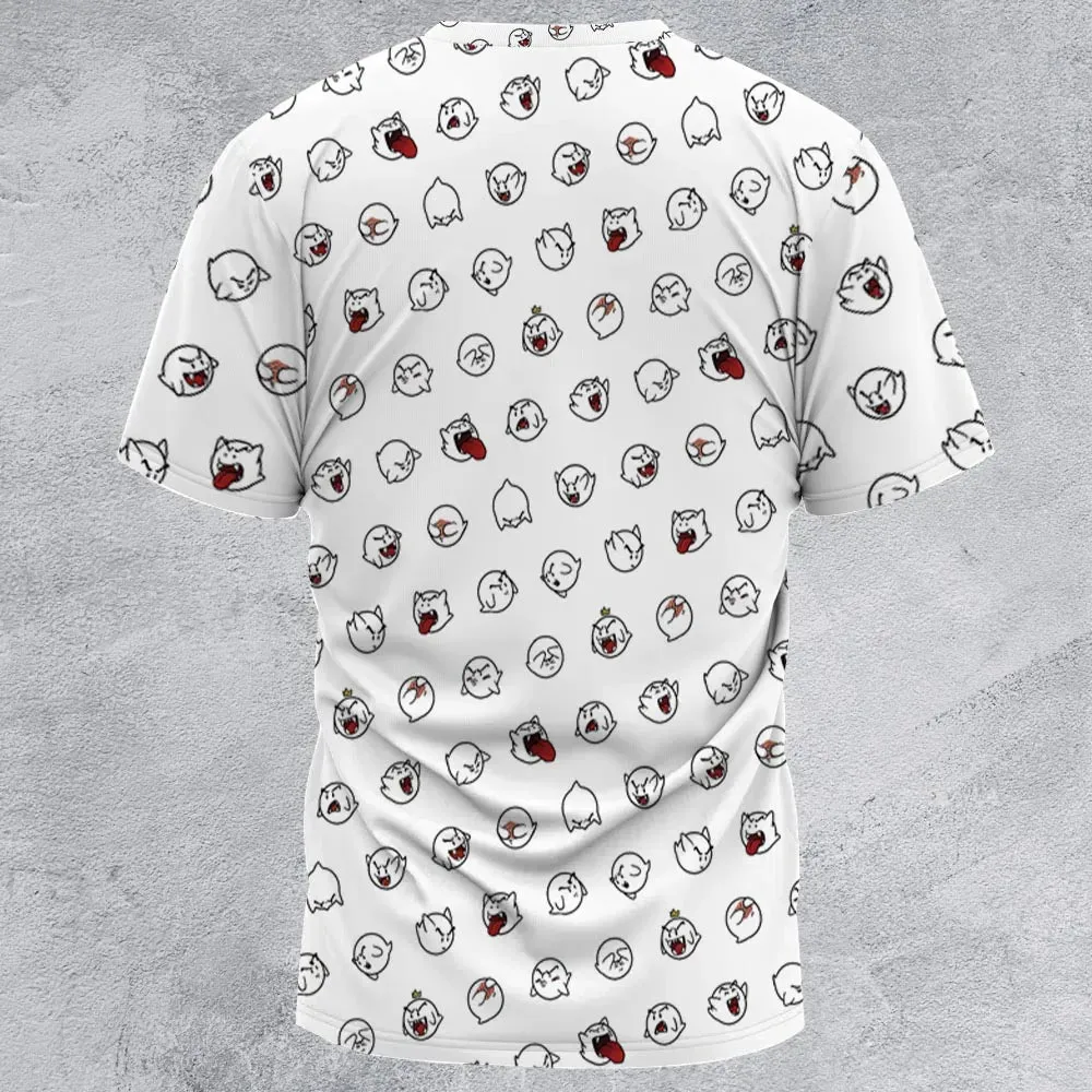 Super Mario Boo Pattern All-Over Print Unisex T-Shirt - 2