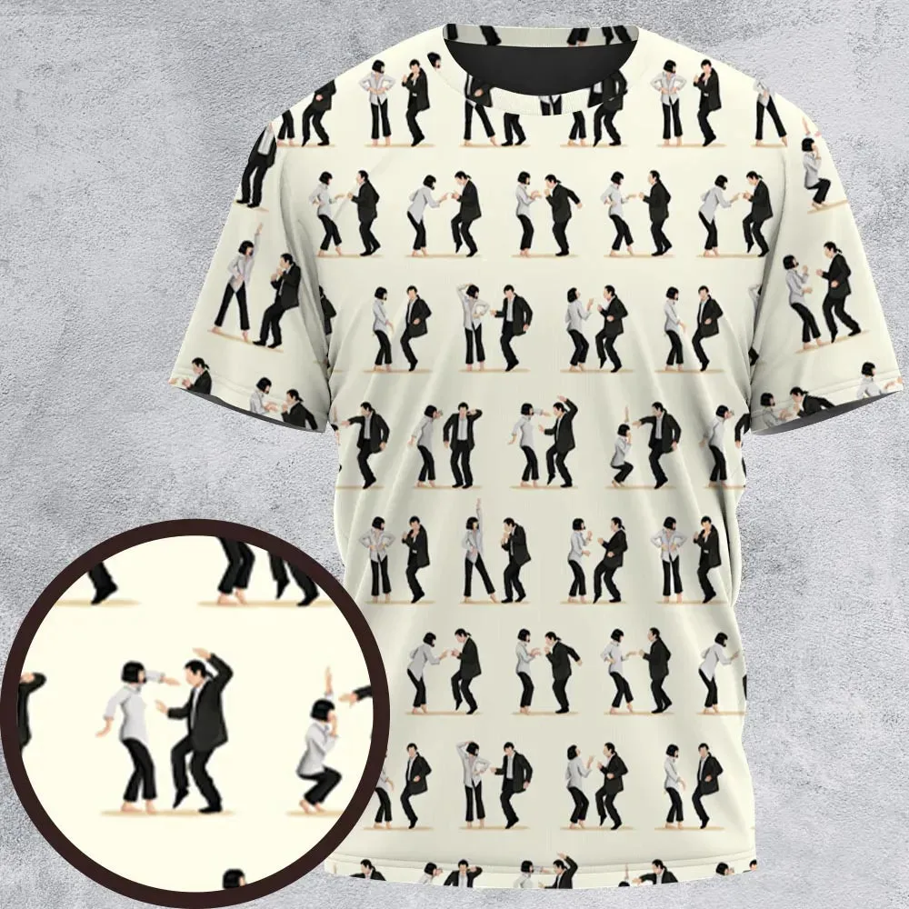 Mia Wallace and Vincent Vega Dance Pulp Fiction All-Over Print Unisex T-Shirt - 2