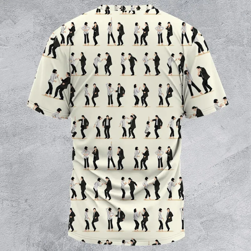 Mia Wallace and Vincent Vega Dance Pulp Fiction All-Over Print Unisex T-Shirt - 3