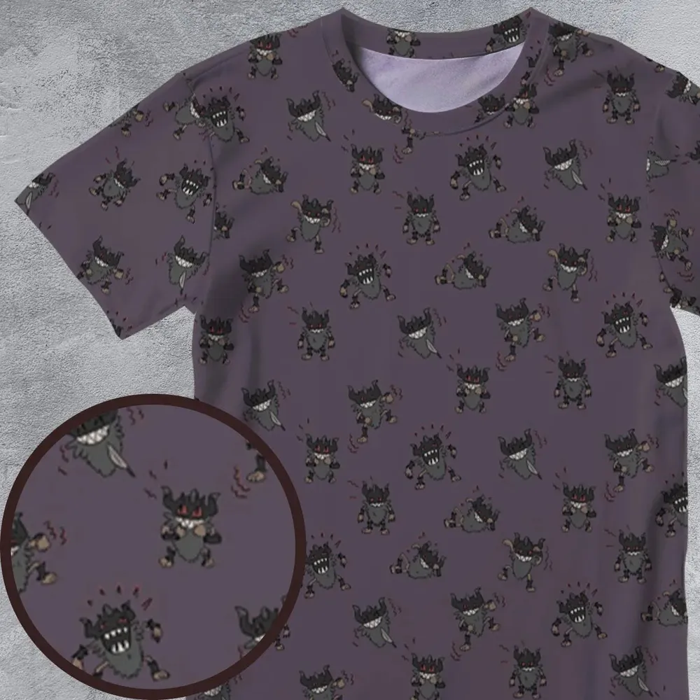 Perrrrrserker Pokemon Pattern All-Over Print Unisex T-Shirt - 4