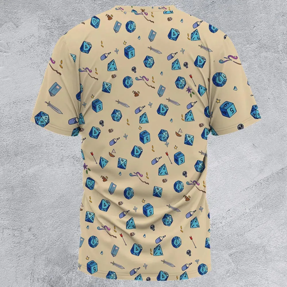 RPG DND Dices Pattern All-Over Print Unisex T-Shirt - 3