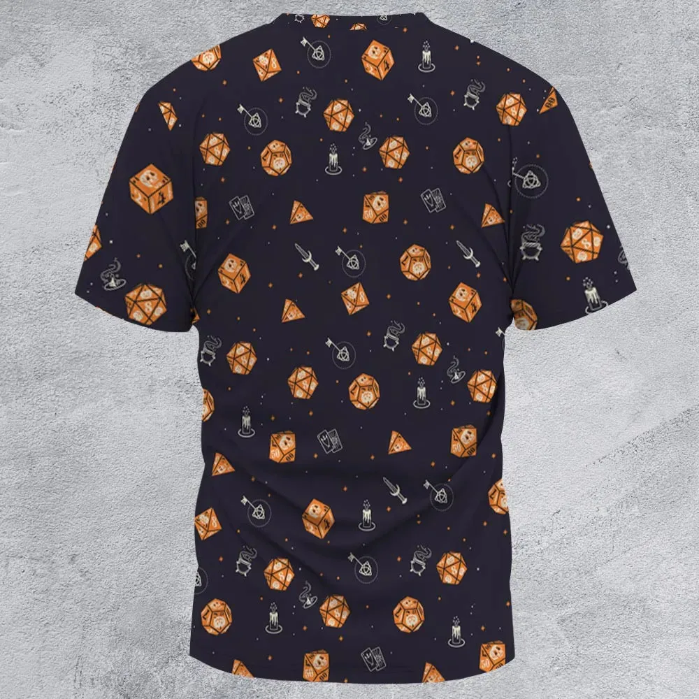 Halloween Dices Pattern All-Over Print Unisex T-Shirt - 3