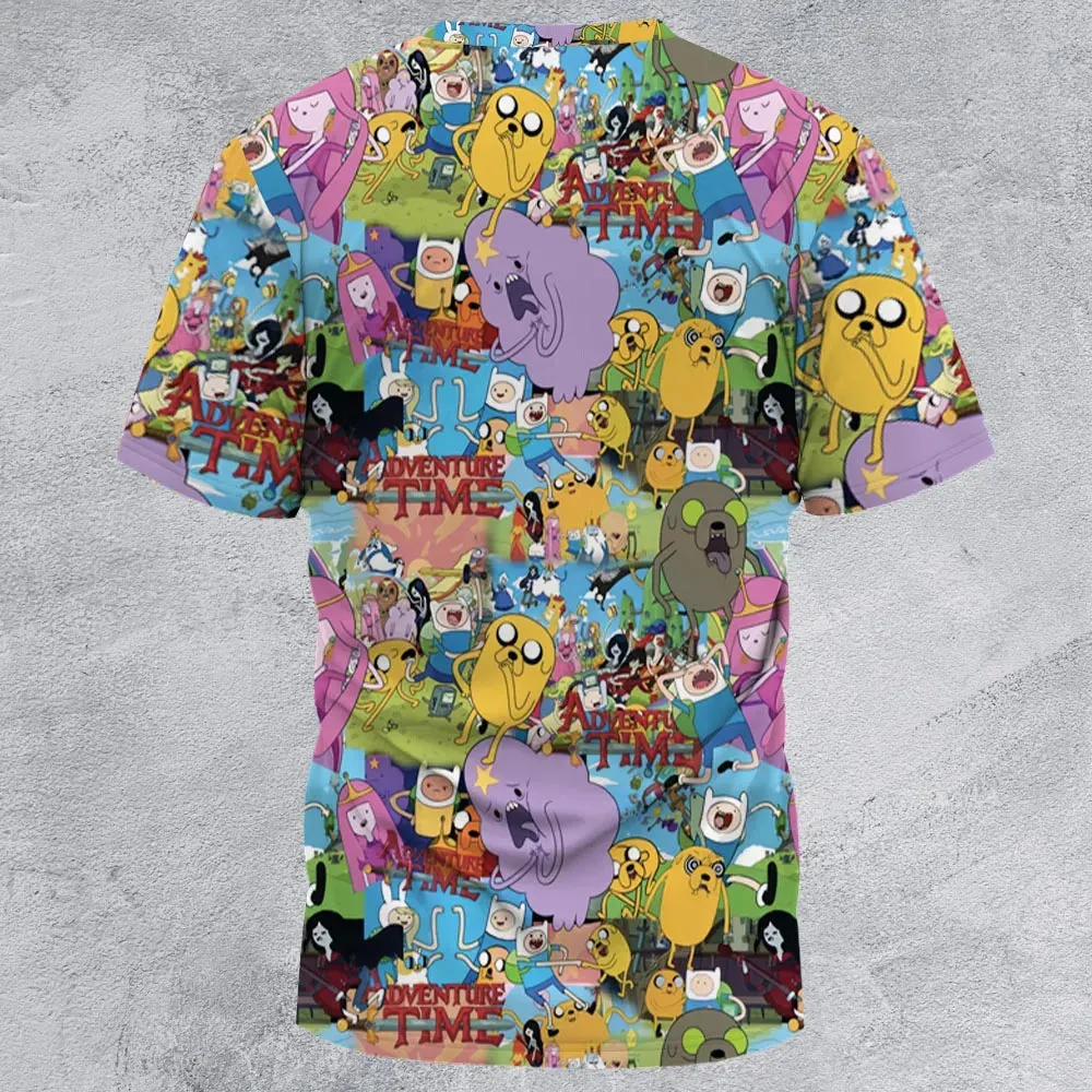 Adventure Time Characters Pattern All-Over Print Unisex T-Shirt - 2