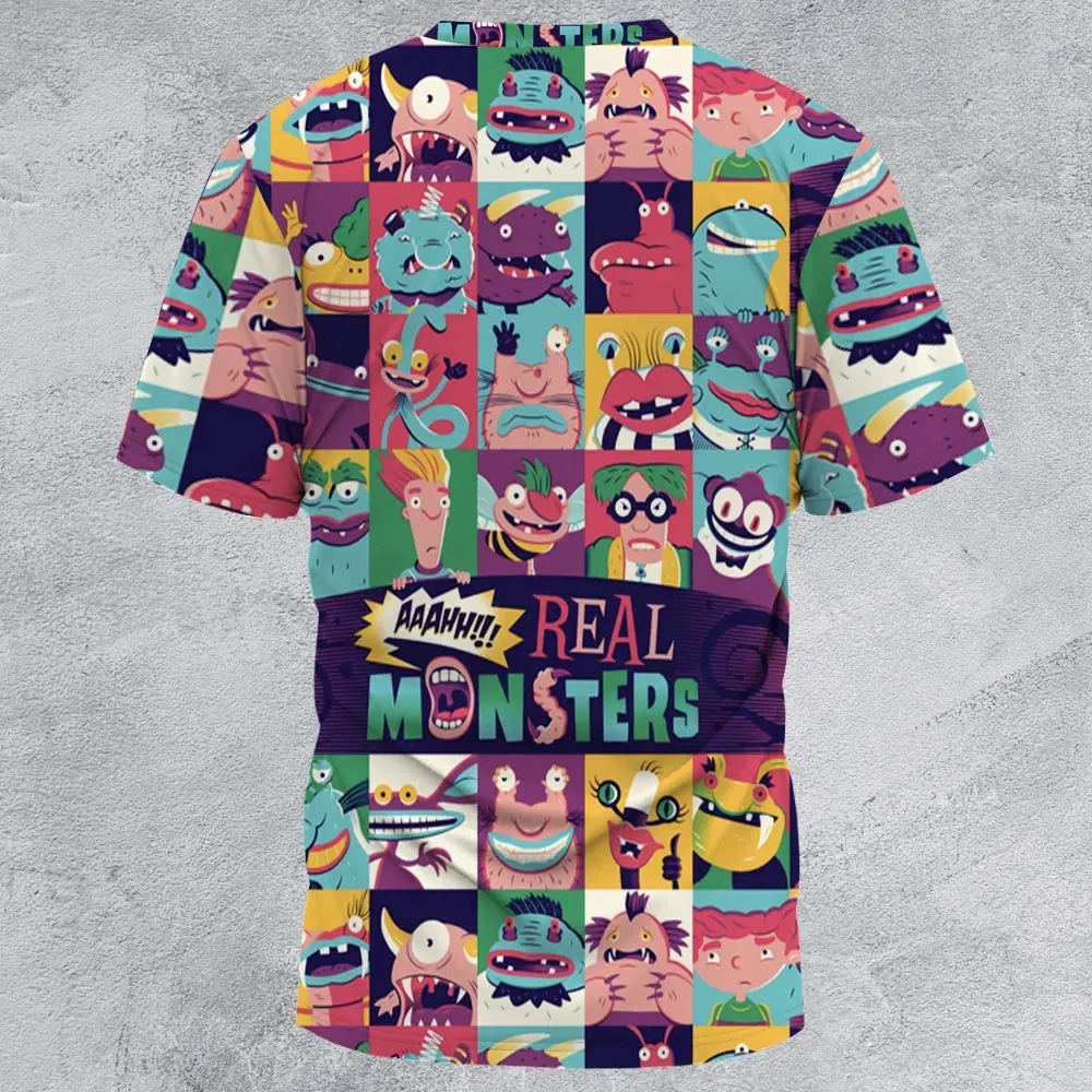 Aaahh!!! Real Monsters Characters Pattern All-Over Print Unisex T-Shirt - 3