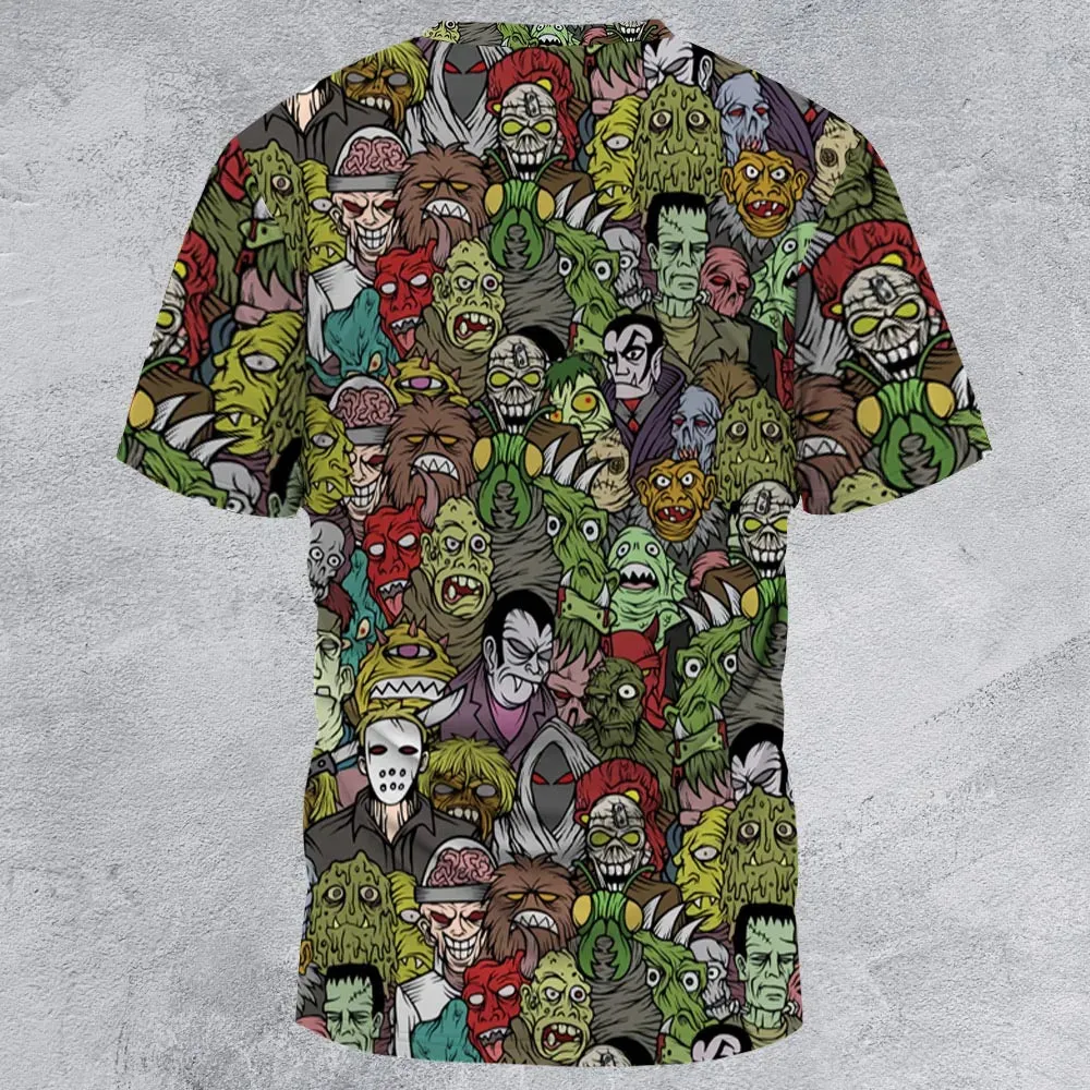 All The Monsters Are Here All-Over Print Unisex T-Shirt - 2