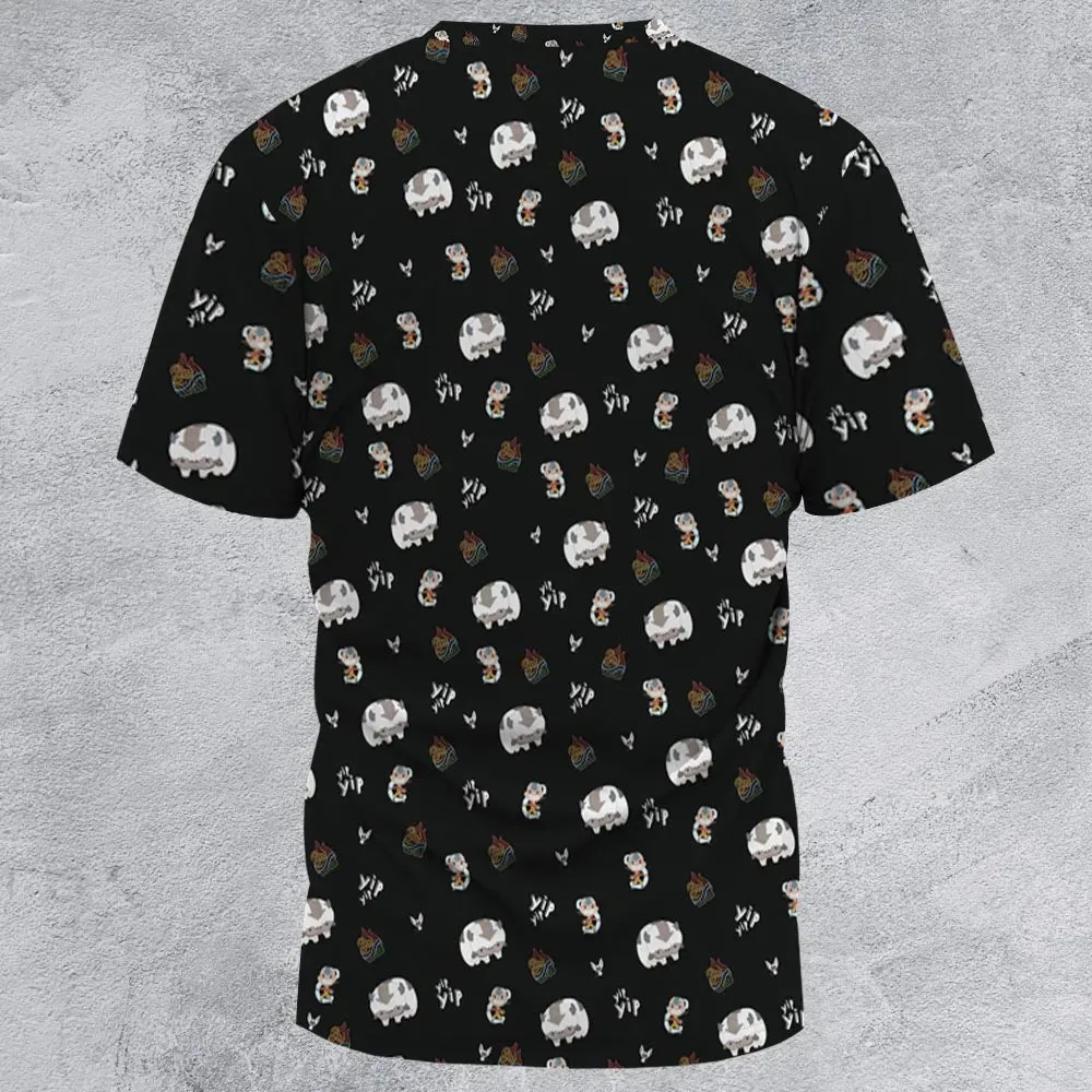 Appa Yip Yip Avatar Pattern All-Over Print Unisex T-Shirt - 3