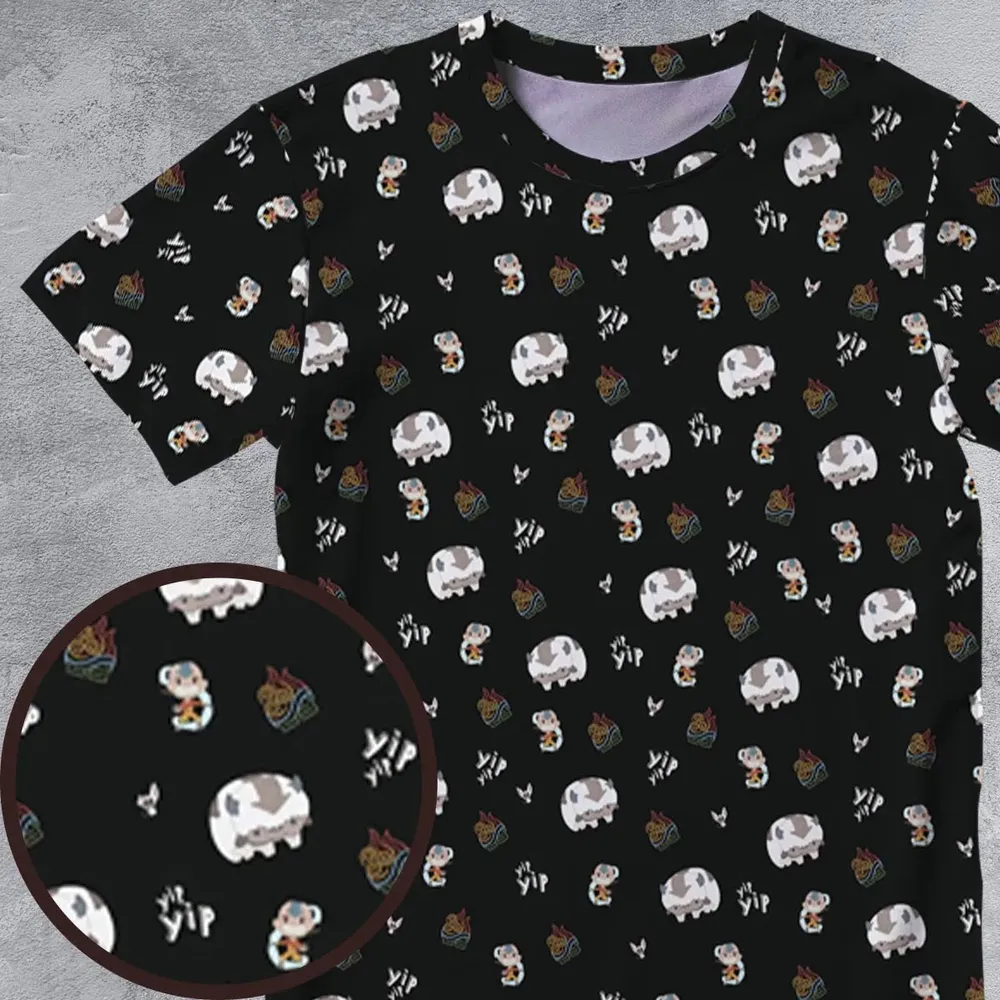 Appa Yip Yip Avatar Pattern All-Over Print Unisex T-Shirt - 4
