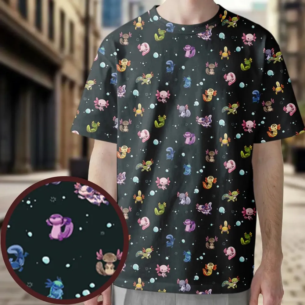 Axolotls Of The World Pattern All-Over Print Unisex T-Shirt - 3
