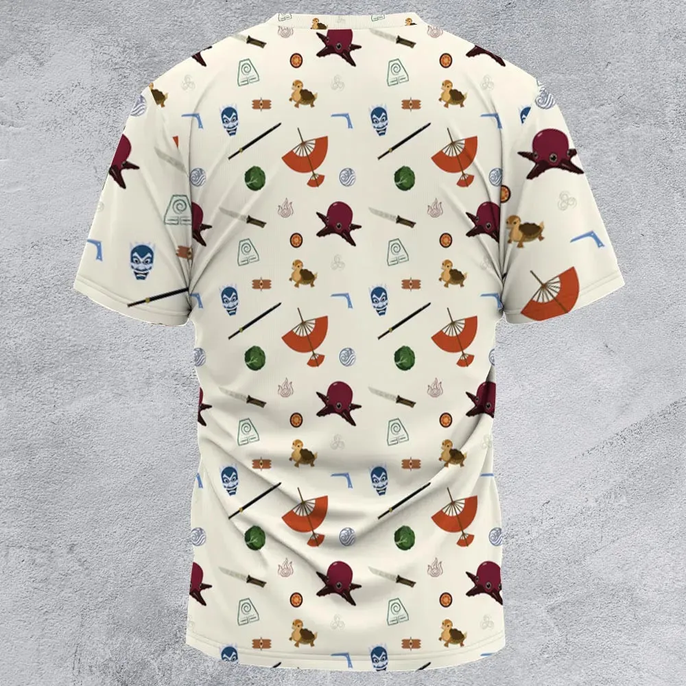 Avatar The Last Airbender Medley Pattern All-Over Print Unisex T-Shirt - 3