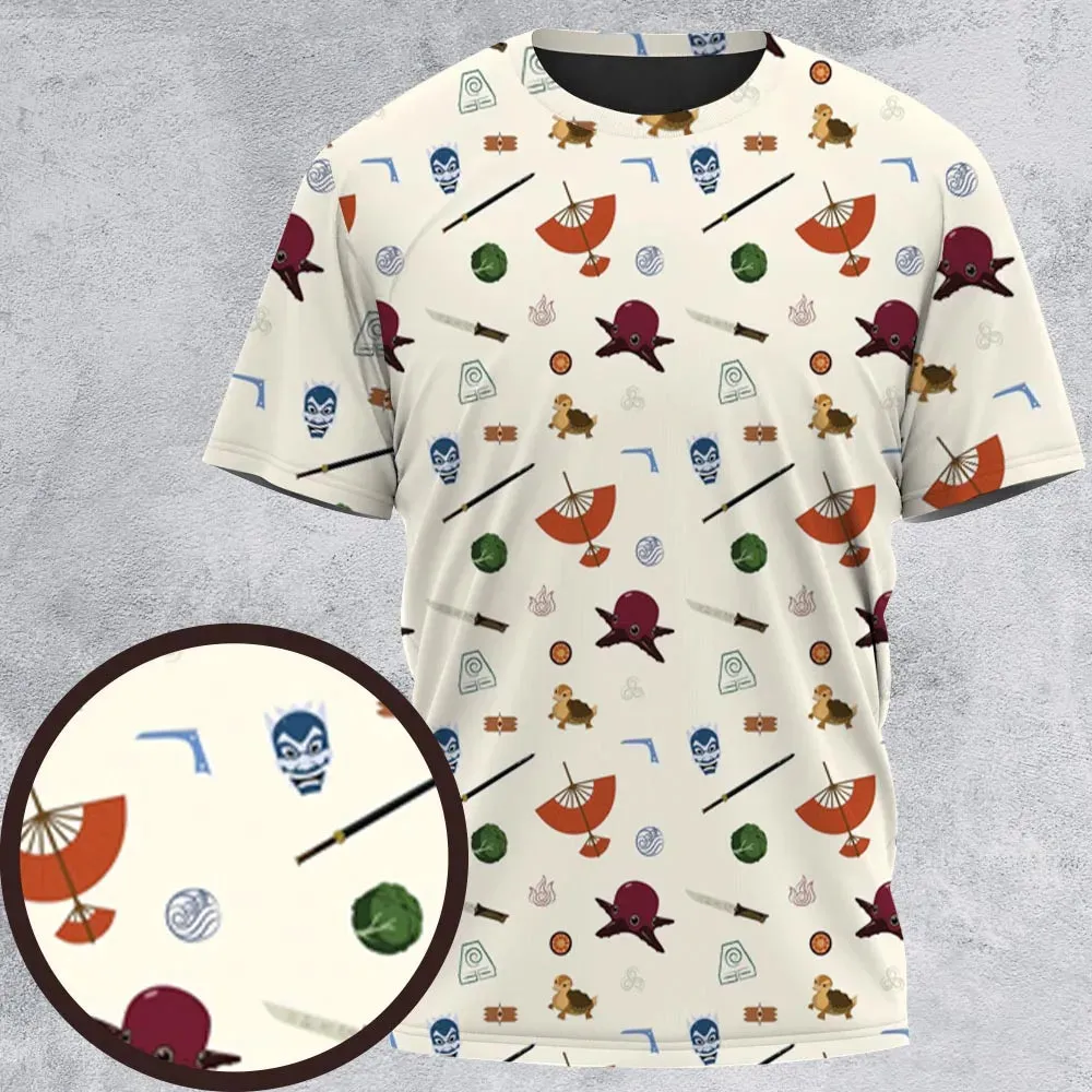 Avatar The Last Airbender Medley Pattern All-Over Print Unisex T-Shirt - 2