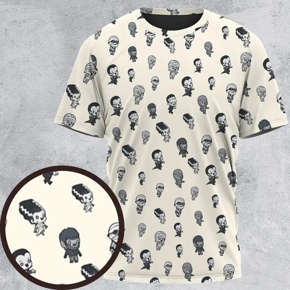 Baby Monsters Pattern All-Over Print Unisex T-Shirt - 2