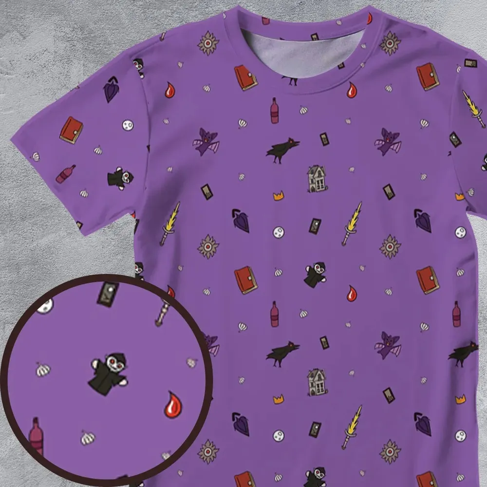 Barovia Dungeons and Dragons Pattern All-Over Print Unisex T-Shirt - 4