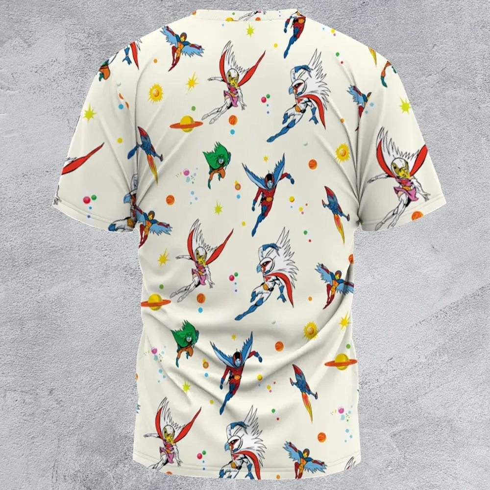 Battle of the Planets Pattern All-Over Print Unisex T-Shirt - 2