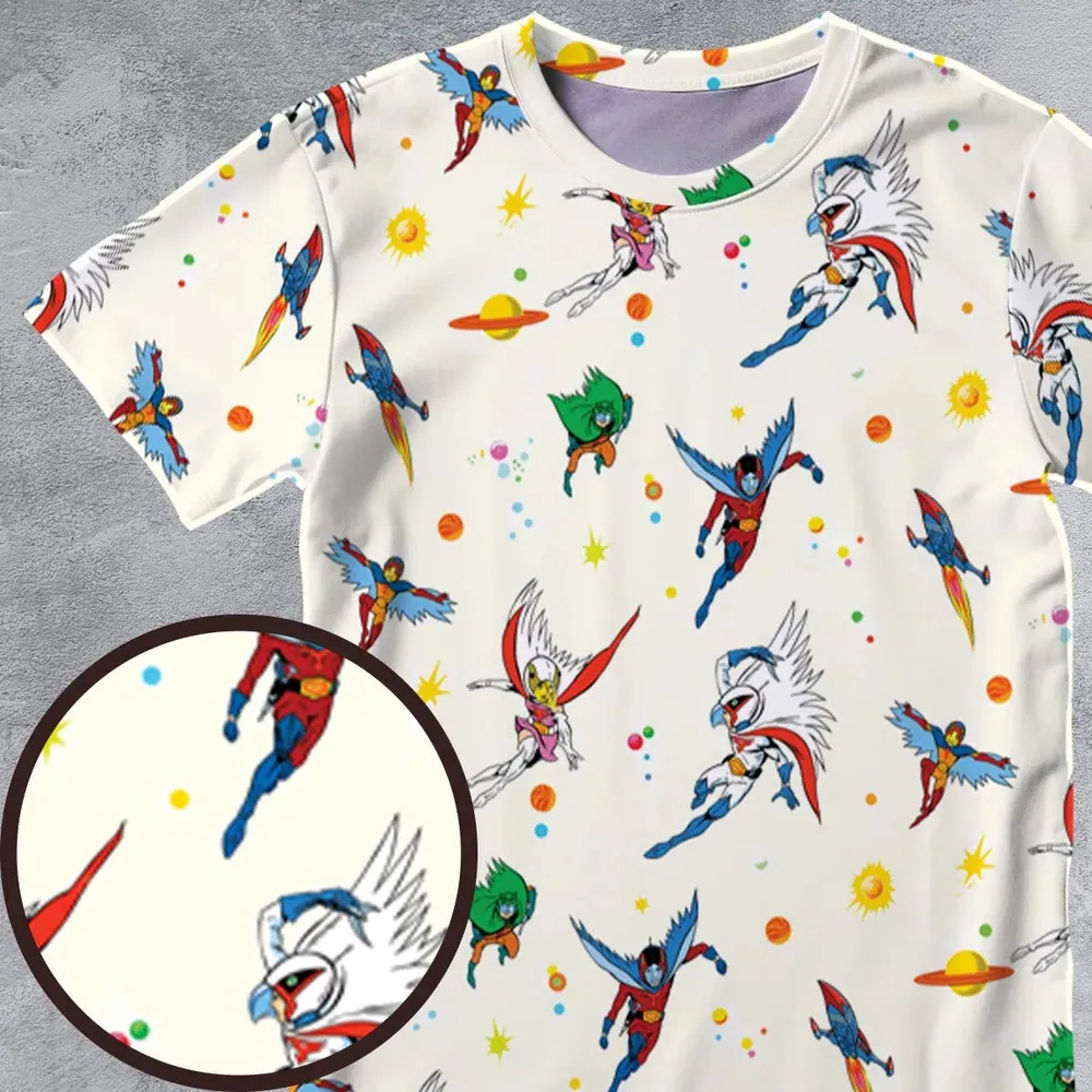 Battle of the Planets Pattern All-Over Print Unisex T-Shirt - 4