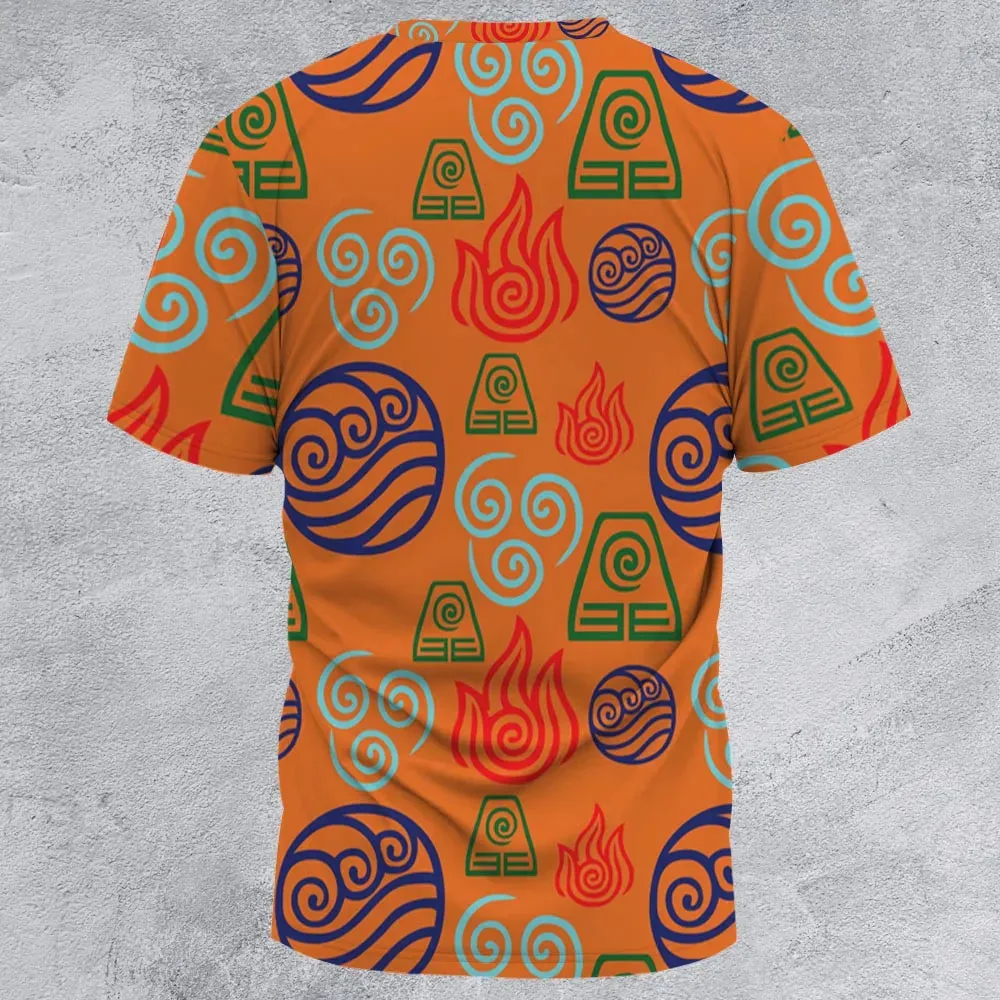Bending Elements Avatar Button Up All-Over Print Unisex T-Shirt - 3