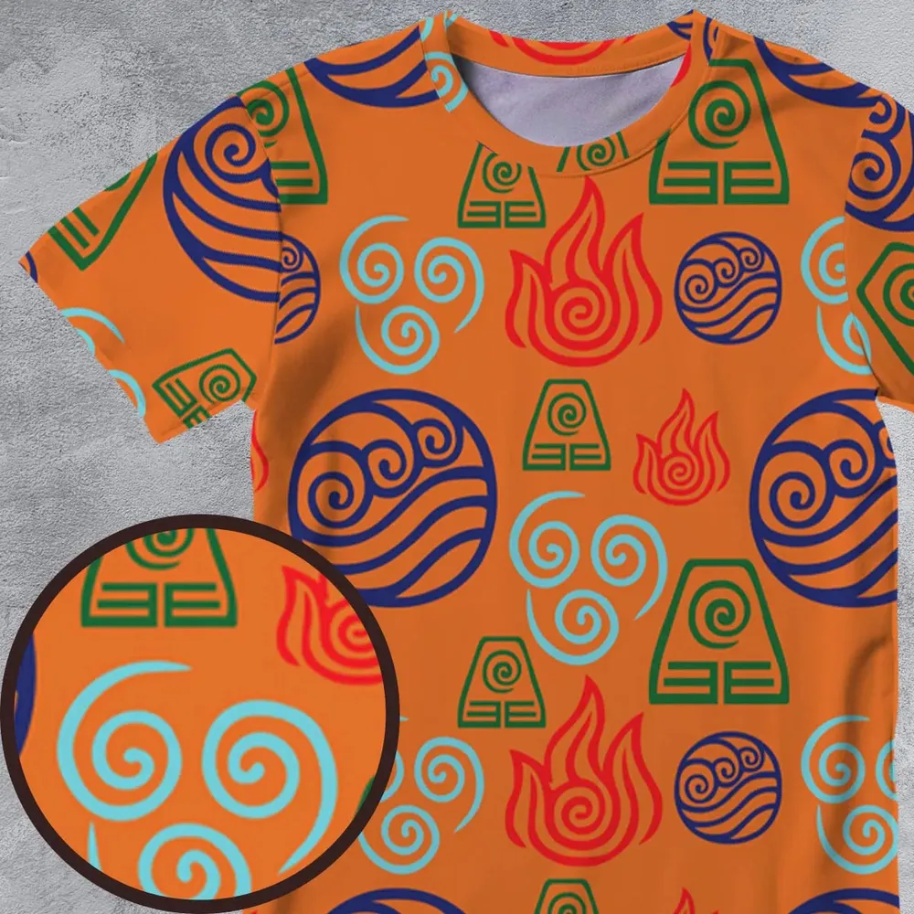 Bending Elements Avatar Button Up All-Over Print Unisex T-Shirt - 4