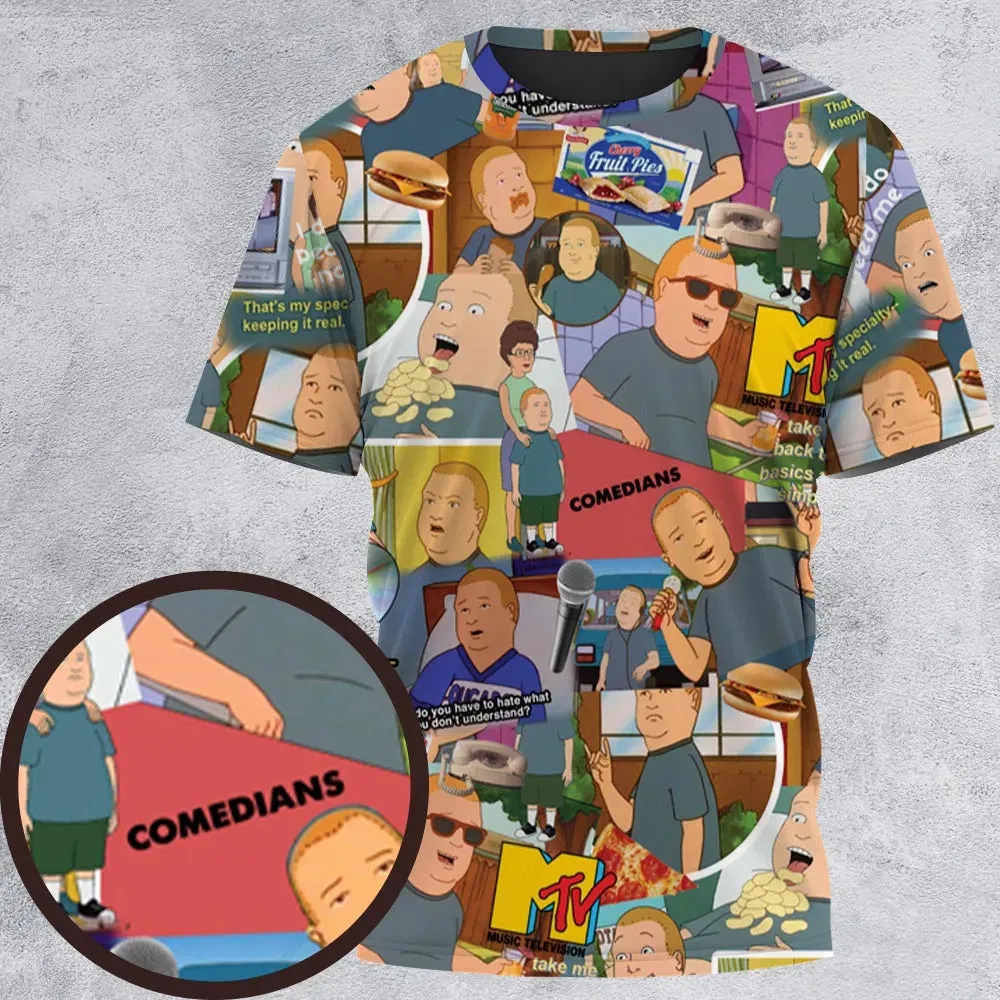 Bobby Face King Of The Hill All-Over Print Unisex T-Shirt - 2