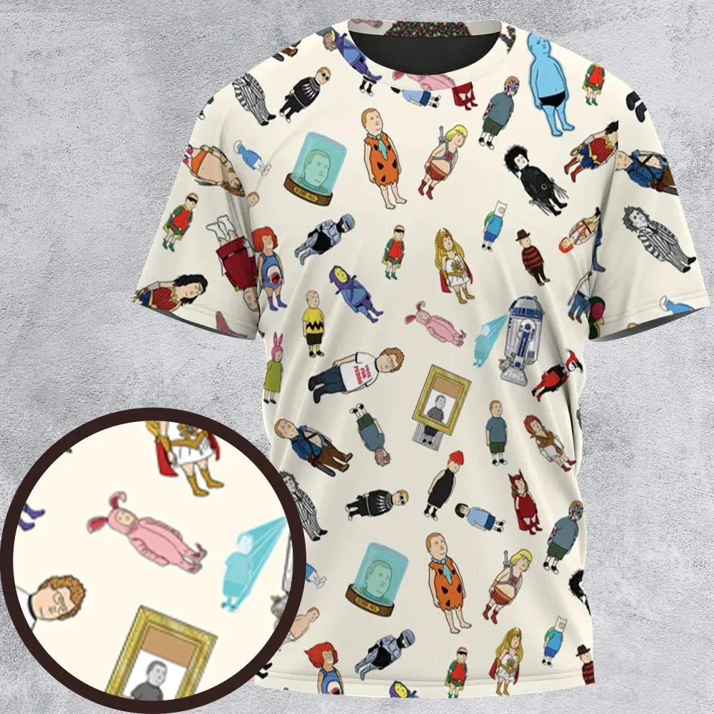 Bobby Hill King Of The Hill Pattern All-Over Print Unisex T-Shirt - 2