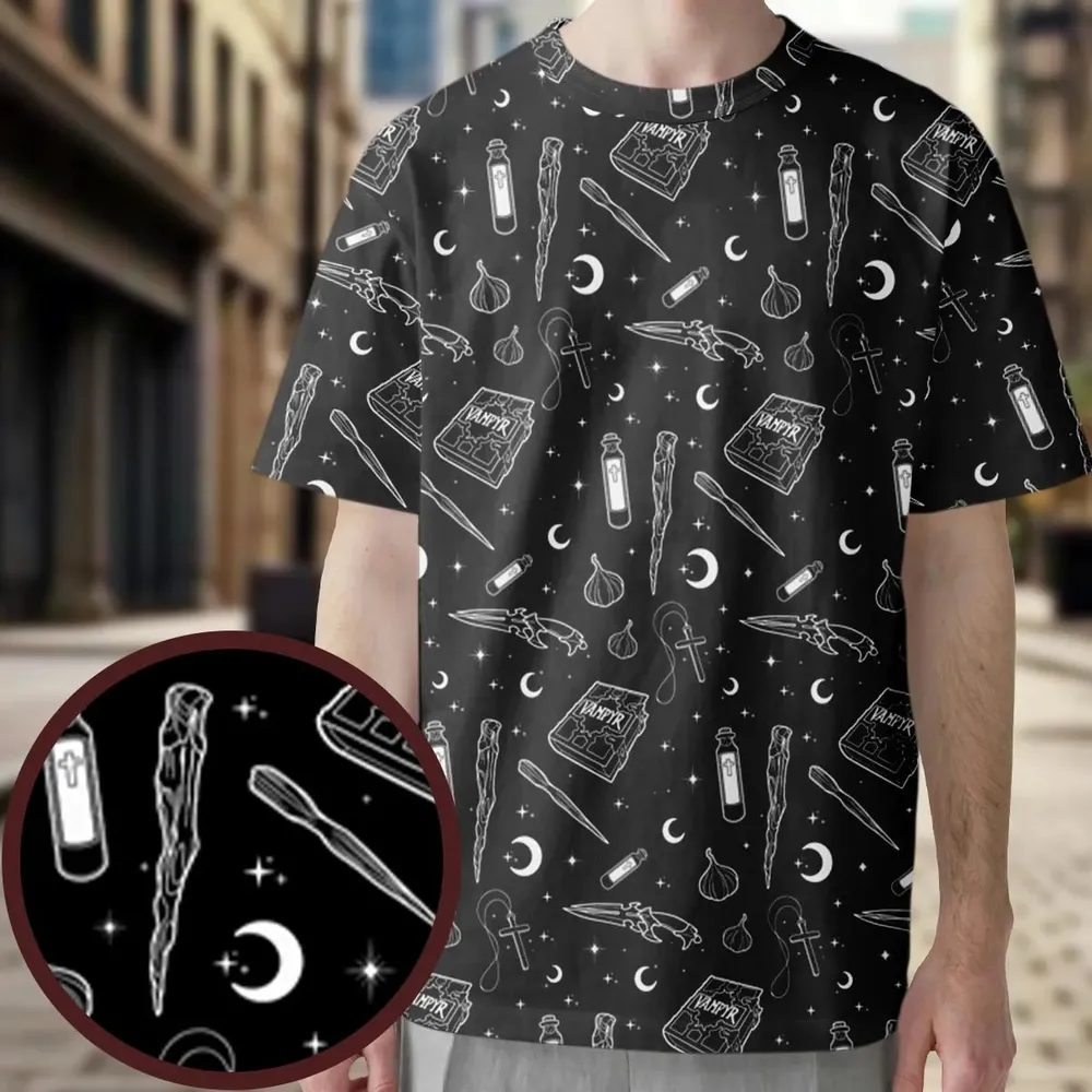 Buffy The Vampire Slayer Items Pattern All-Over Print Unisex T-Shirt - 4