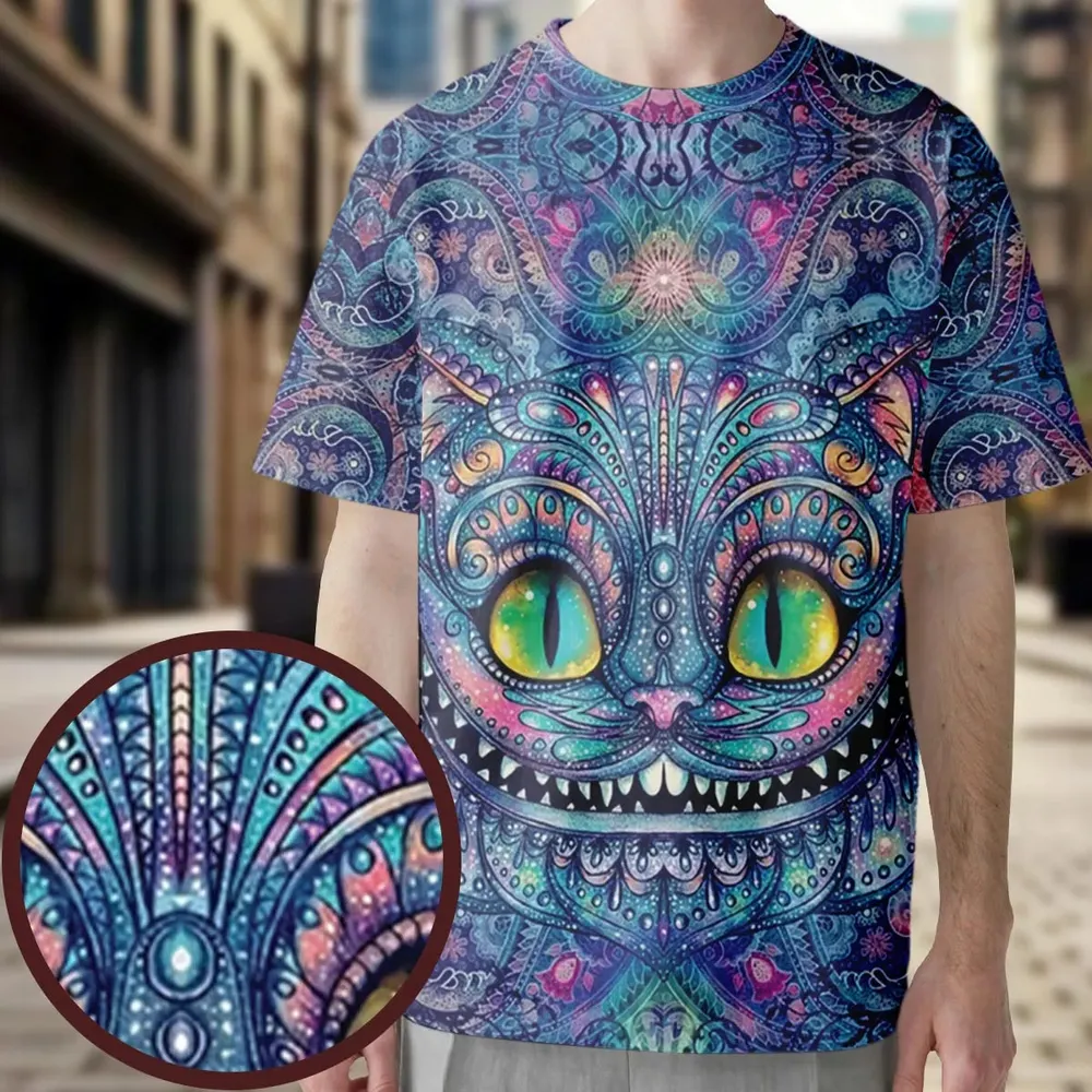 Cheshire Cat Alice In Wonderland All-Over Print Unisex T-Shirt - 3