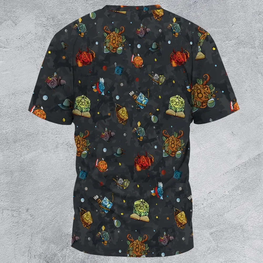 Class Dices DND Pattern All-Over Print Unisex T-Shirt - 2