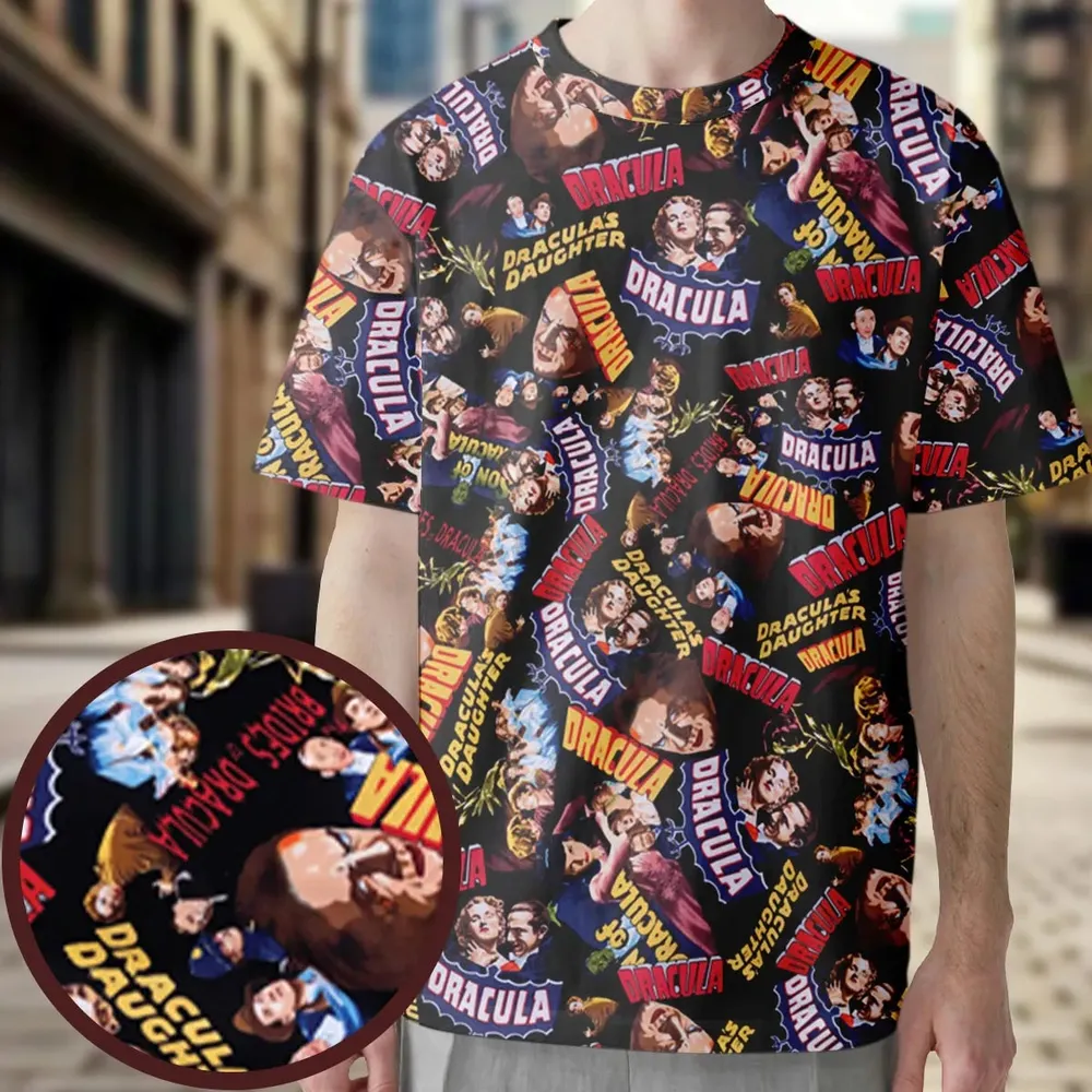 Classic Horror Films All-Over Print Unisex T-Shirt - 3